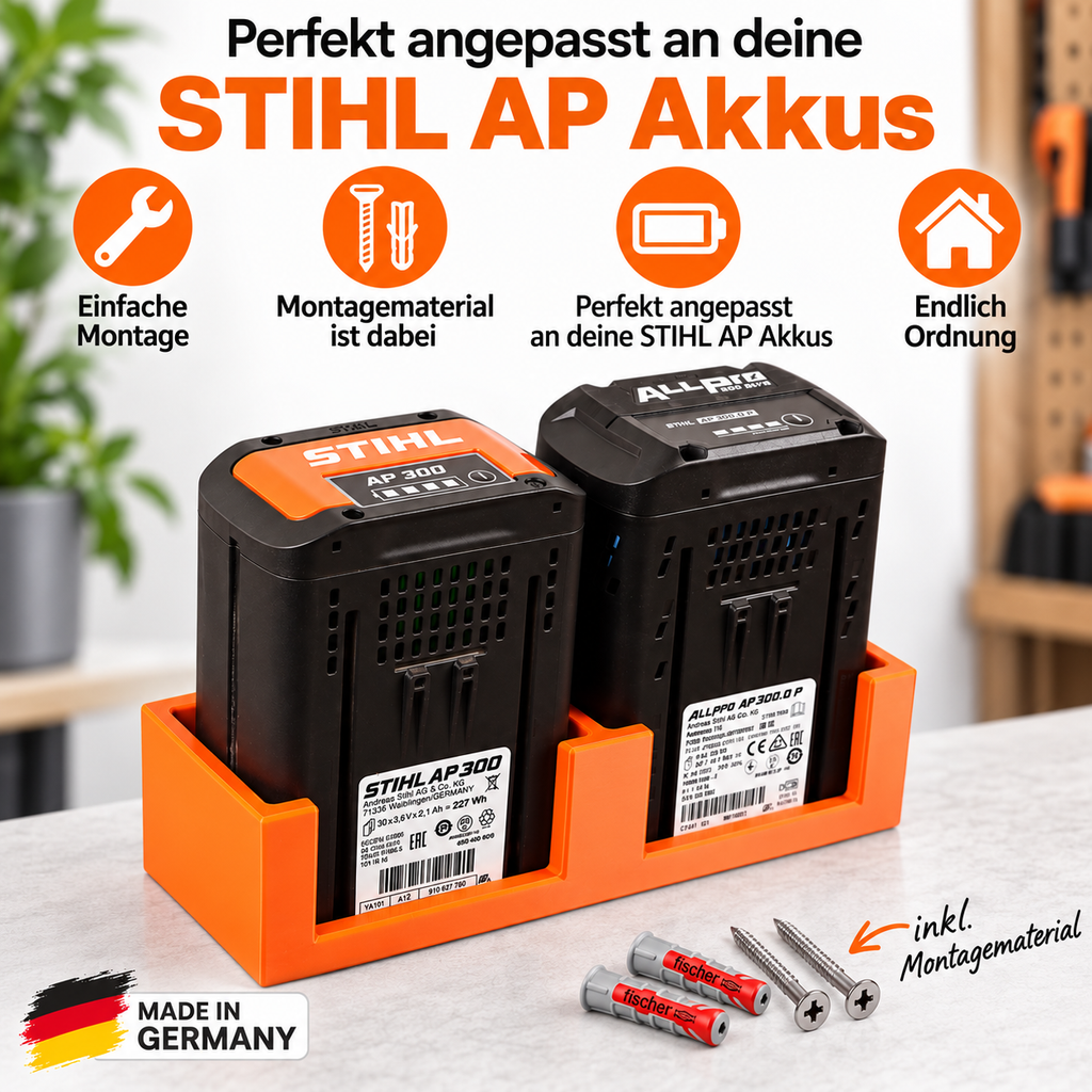 Wandhalterung AP passend für 2 STIHL AP Akkus