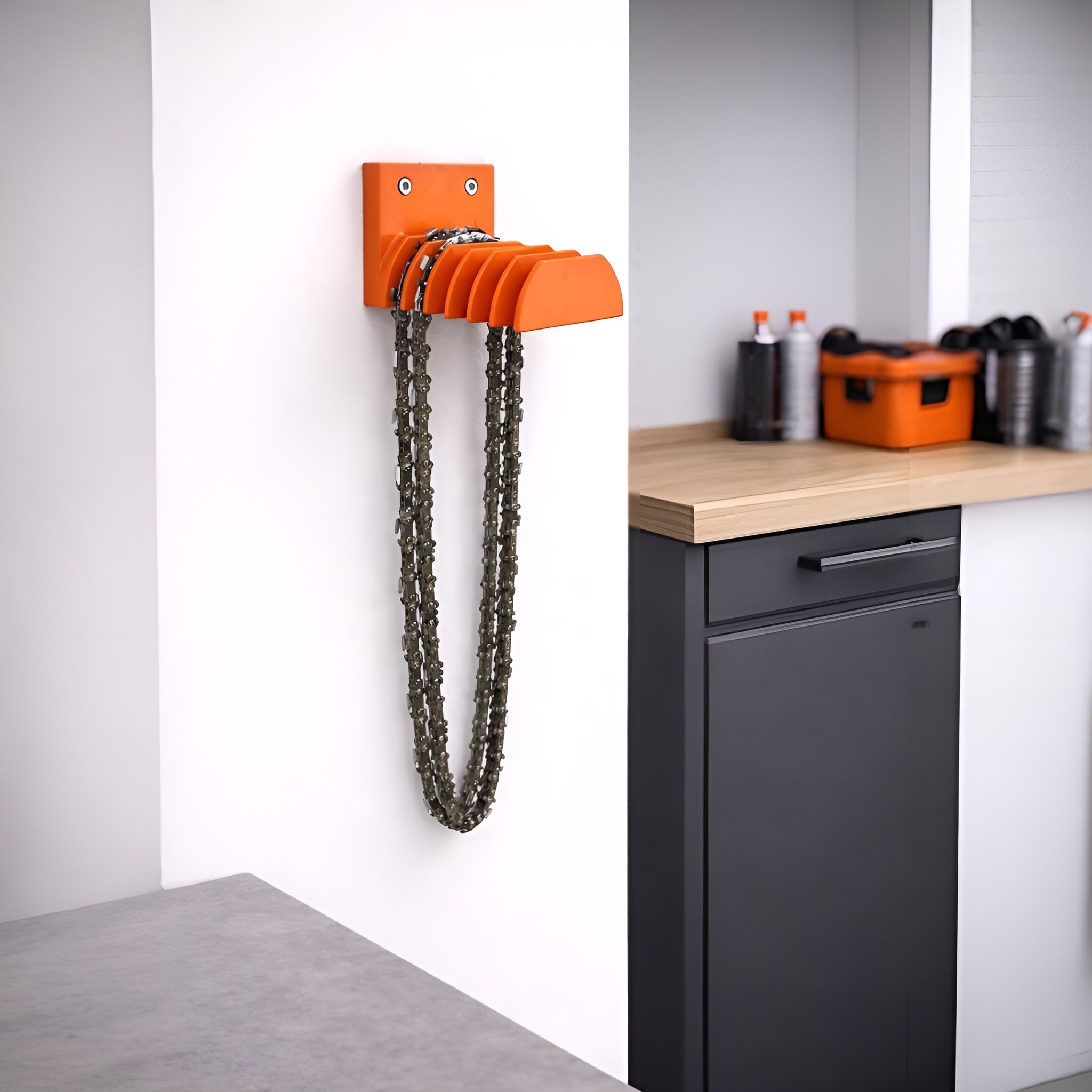 Halterung passend für 5 STIHL Sägeketten