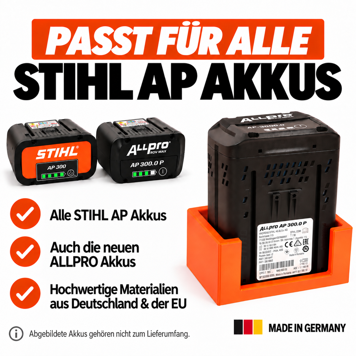 Wandhalterung AP passend für 1 STIHL AP Akku