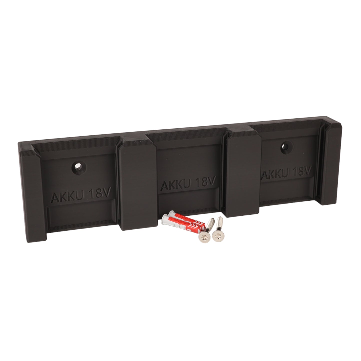 Wandhalterung passend für 3 BOSCH 18V Professional Akkus