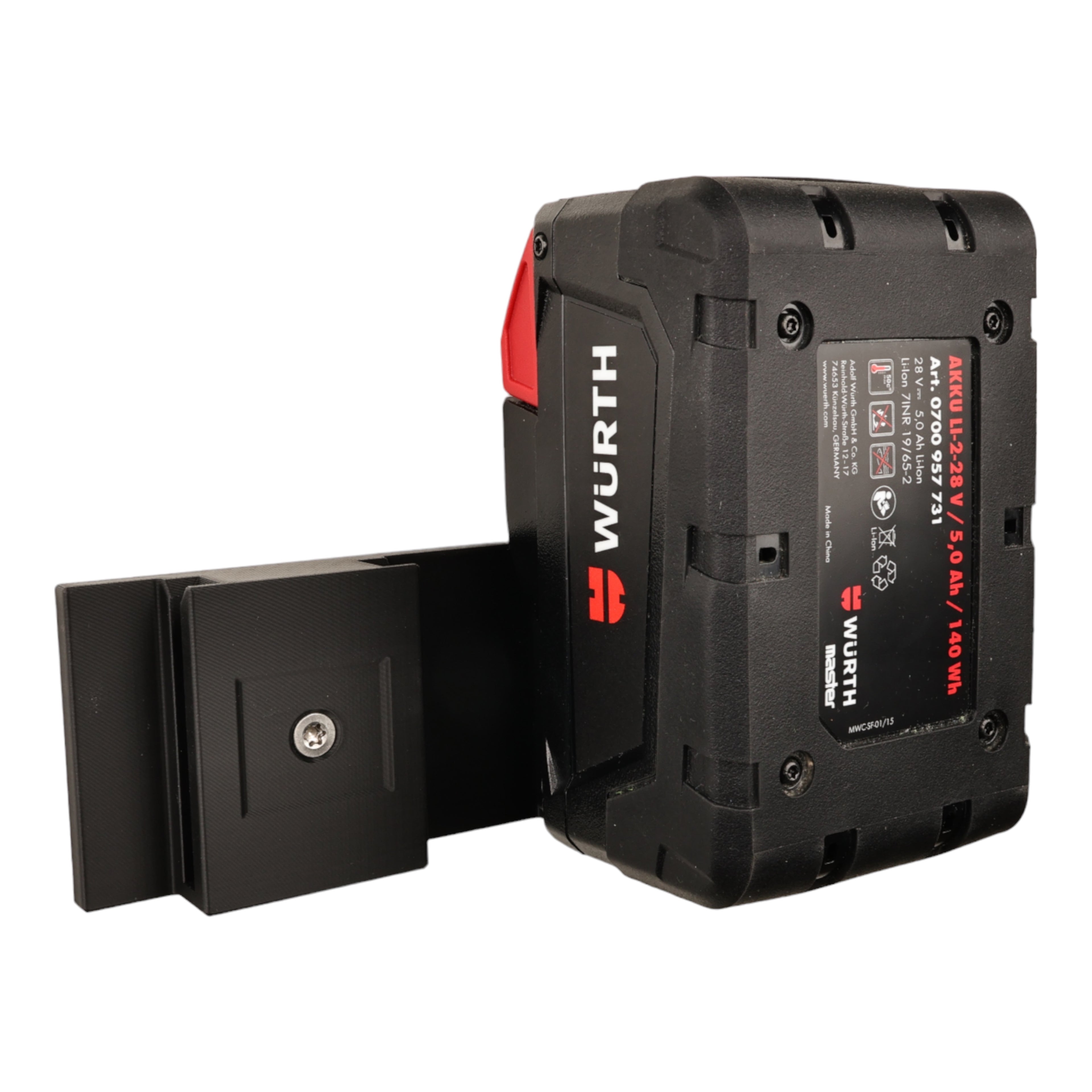 Wandhalterung passend für 2 WÜRTH 28V Akkus