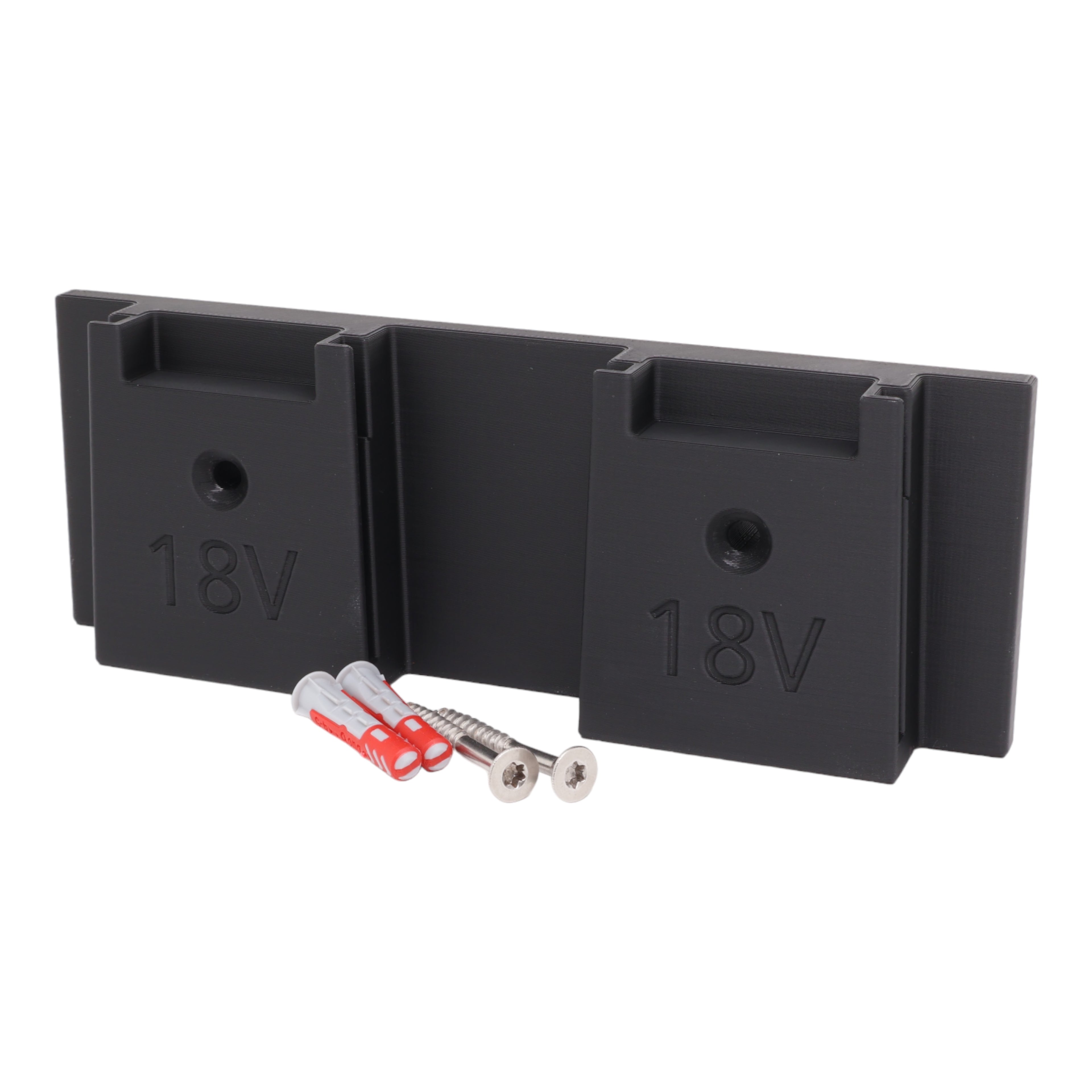 Wandhalterung passend für 2 BOSCH 18V Power For All System Akkus