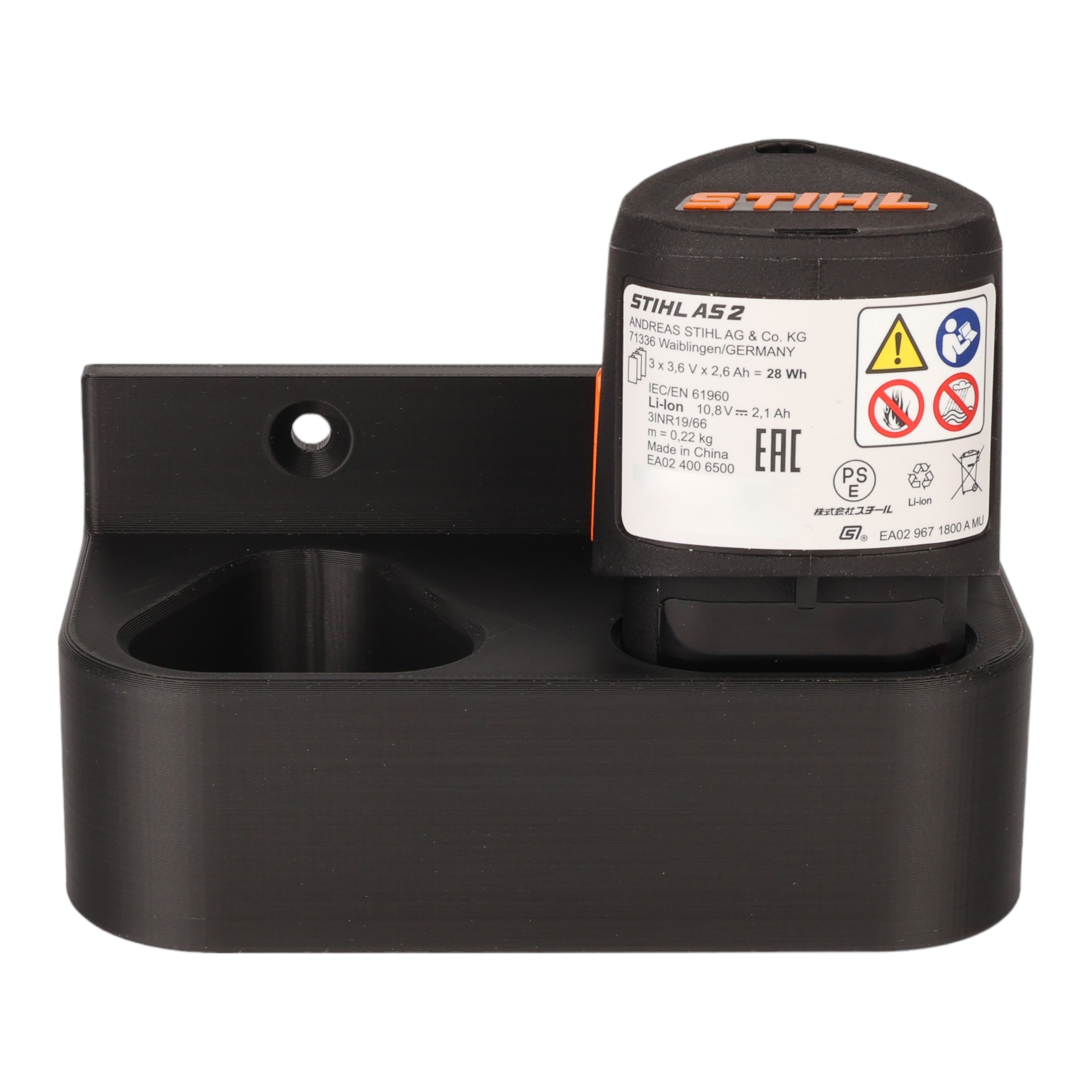 Wandhalterung AS passend für 2 STIHL AS-2 Akkus